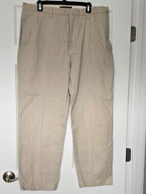 Banana Republic Men's Khaki Beige Chino 100% Cotton Pants 36 x 28 PreOwned
